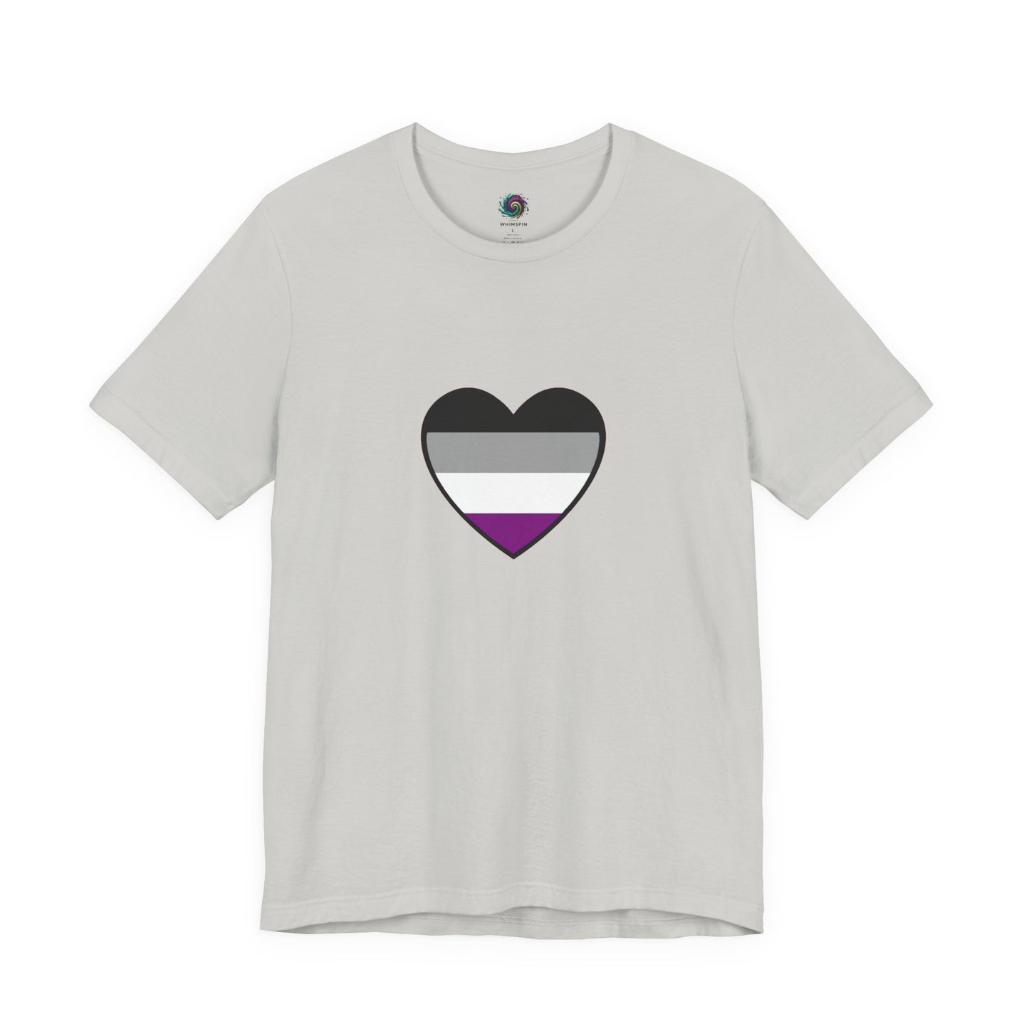 Asexual Pride Flag Heart T-Shirt – Ace Flag LGBTQ+ Graphic Tee - WhimSpin - https://whimspin.com