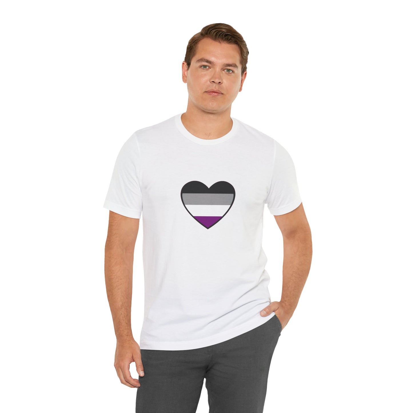 Asexual Pride Flag Heart T-Shirt – Ace Flag LGBTQ+ Graphic Tee - WhimSpin - https://whimspin.com