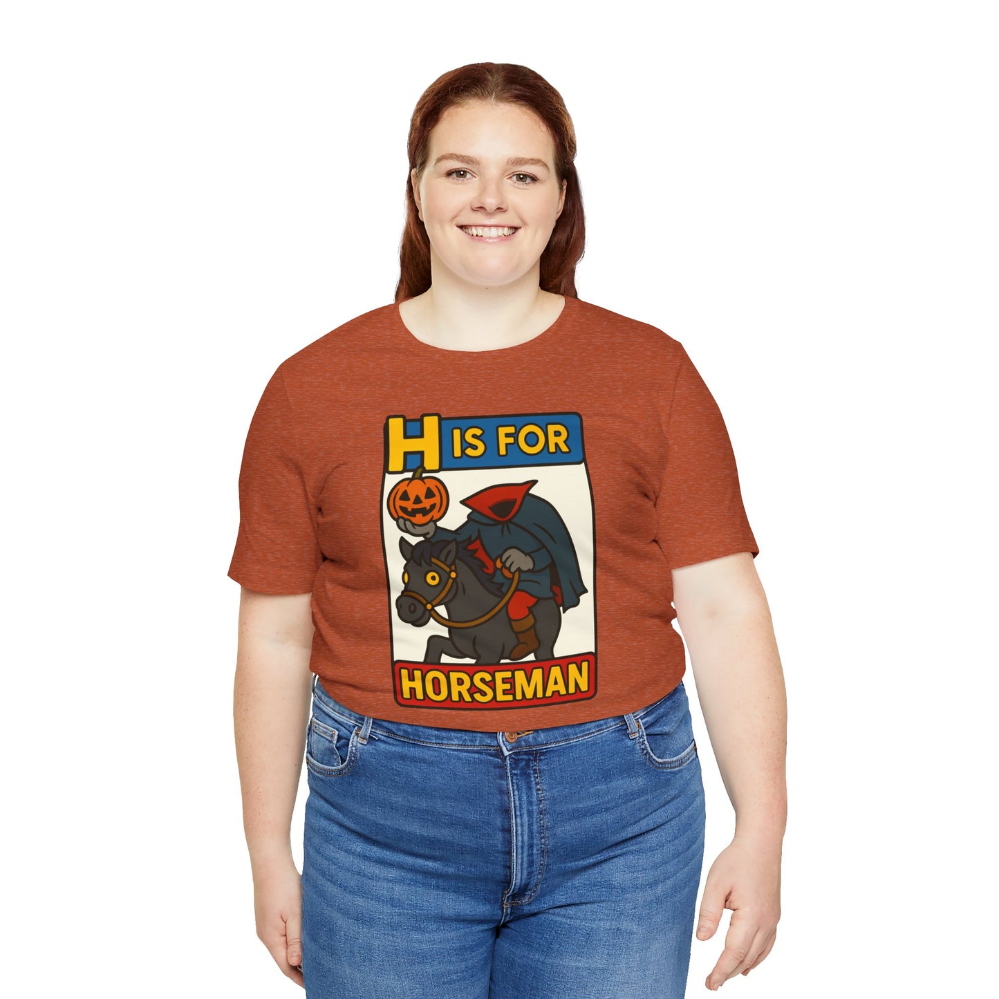 H Is for Horseman Shirt – Headless Horseman Halloween Tee