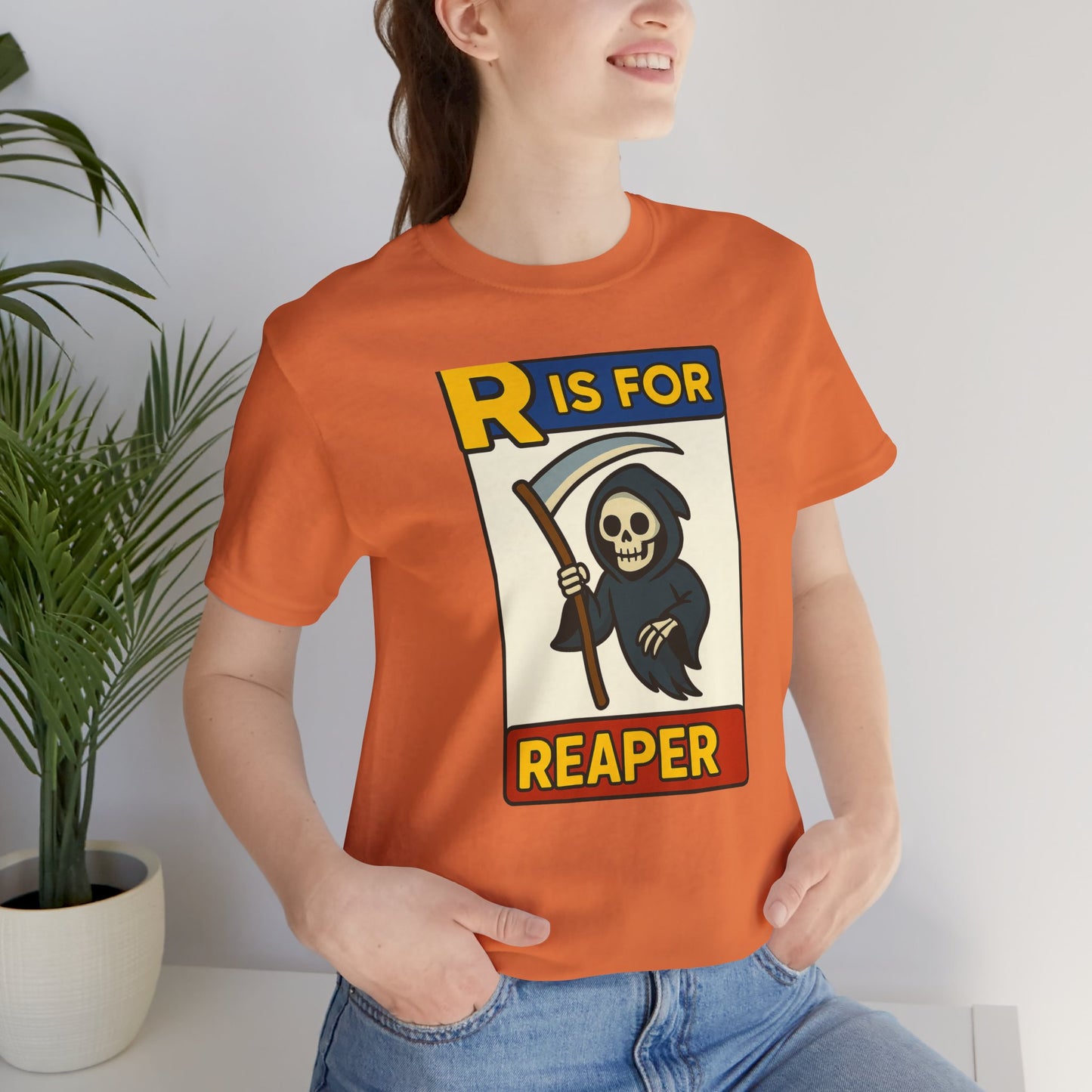 R Is for Reaper T-Shirt – Cute Grim Reaper Shirt from the Monster Alphabet Series