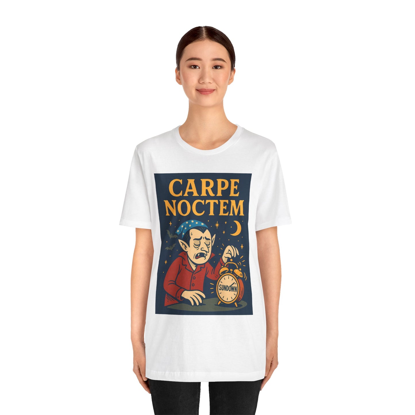 Carpe Noctem Vampire T-Shirt – Funny Halloween Tee for Night Owls