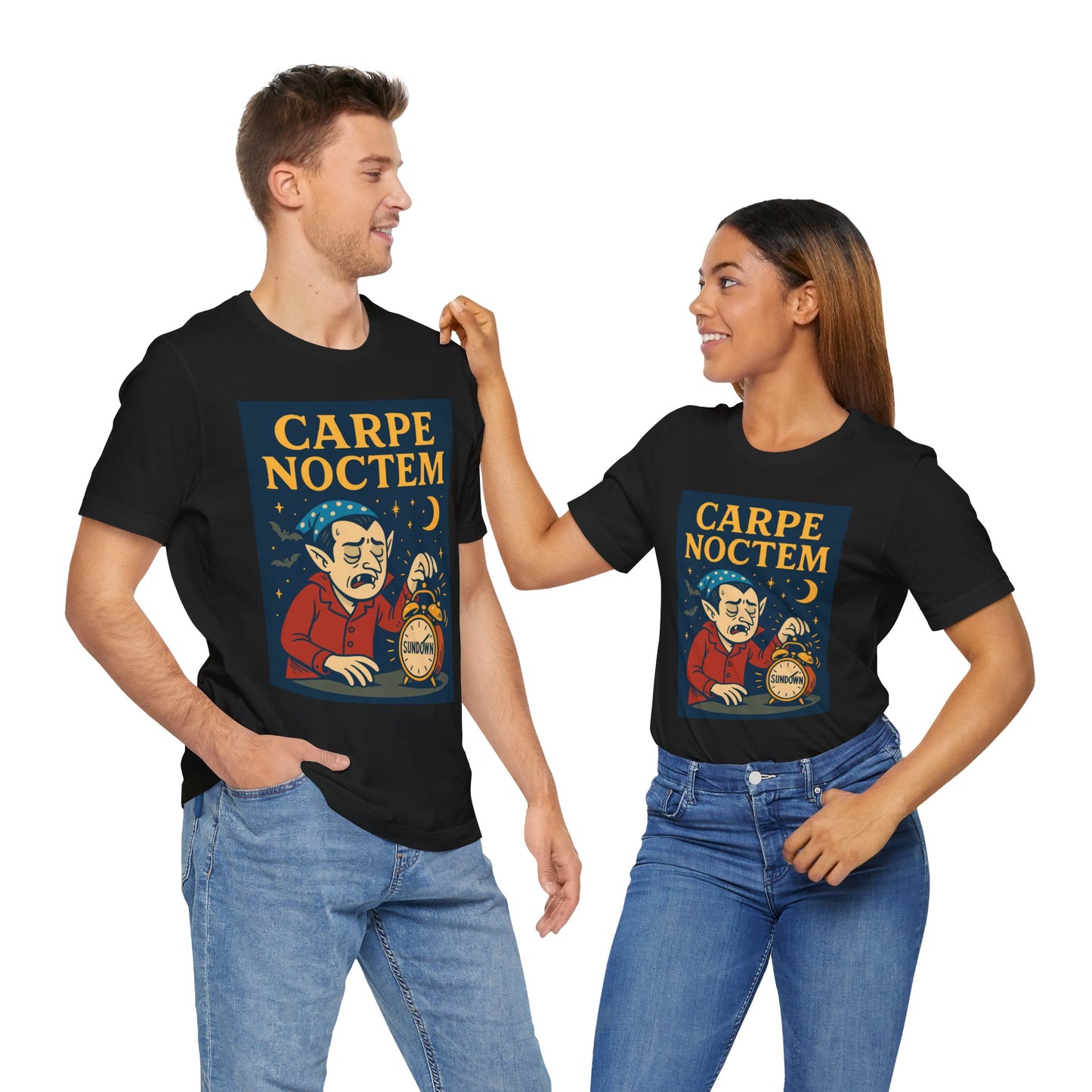 Carpe Noctem Vampire T-Shirt – Funny Halloween Tee for Night Owls