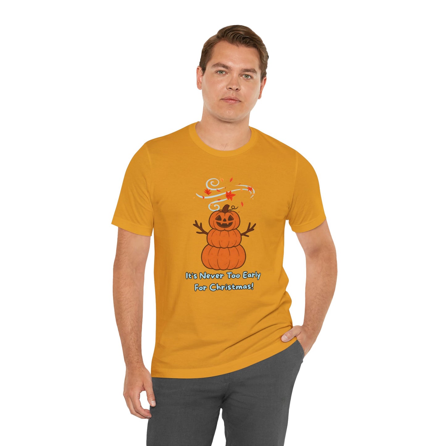 Pumpkin Snowman Shirt – Funny Halloween Christmas Mashup Tee