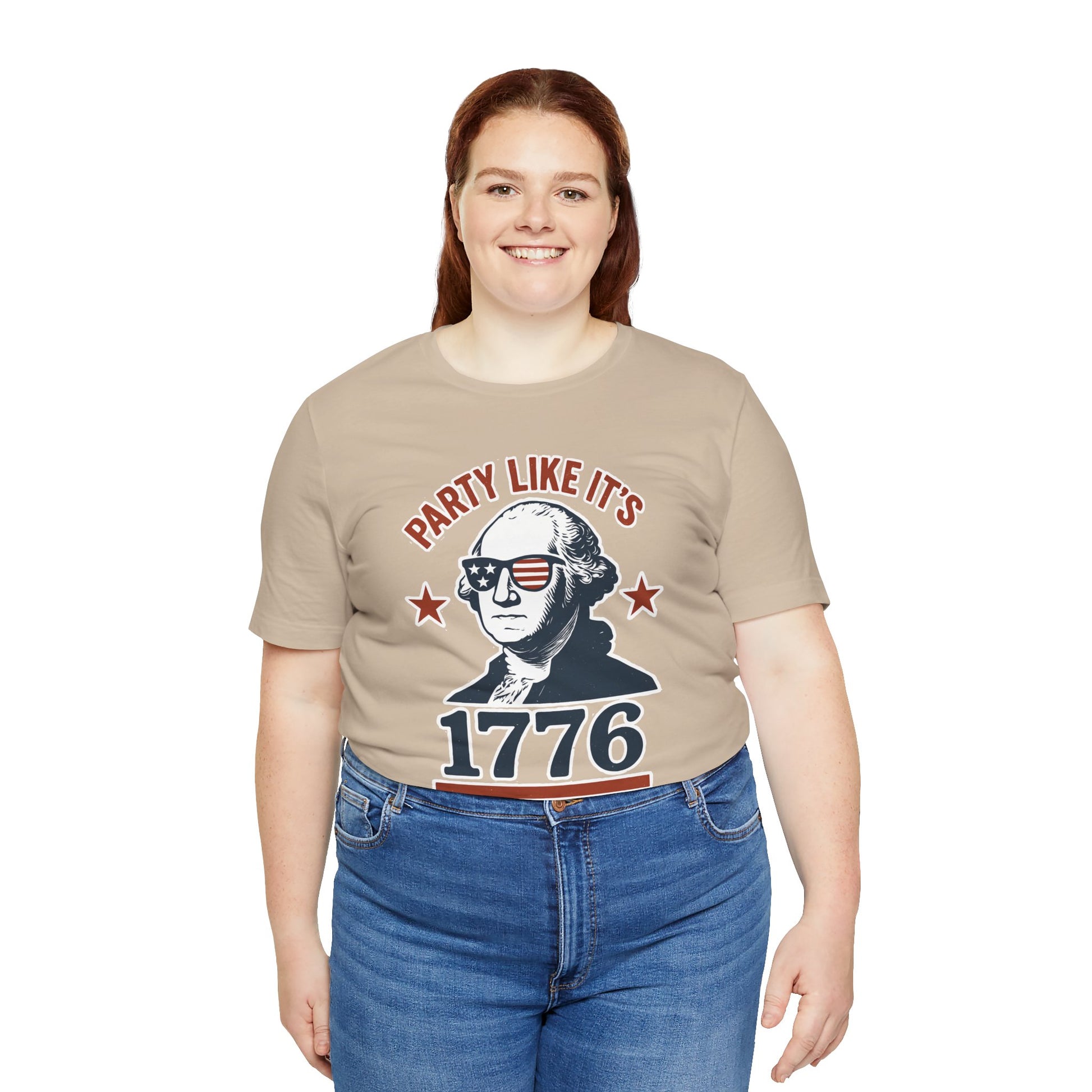 Party Like It's 1776 T-Shirt – Funny 4th of July Tee with George Washington Graphic - WhimSpin - https://whimspin.com