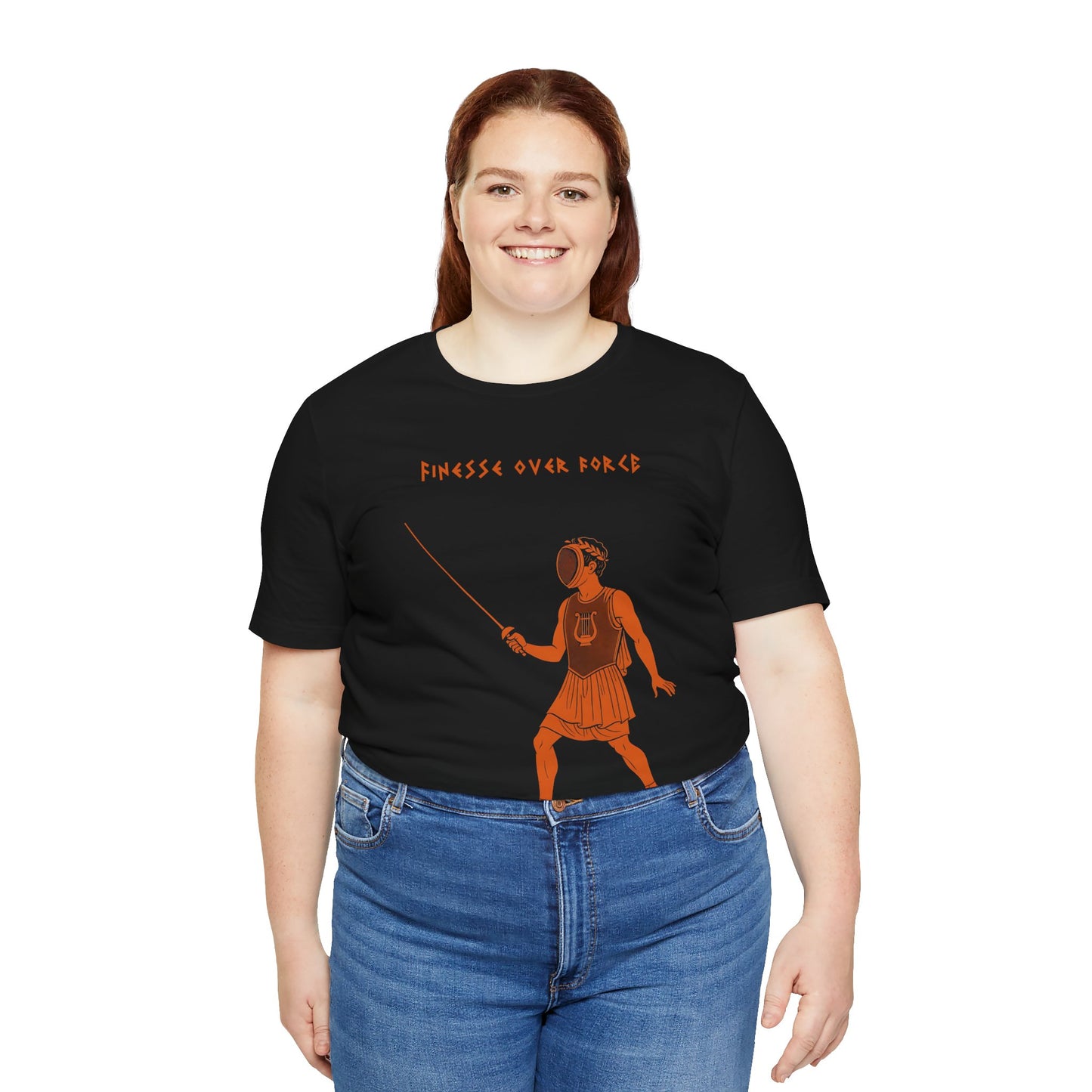 Finesse Over Force T-Shirt – Unisex Fencing Tee for Tactical Athletes - WhimSpin - https://whimspin.com
