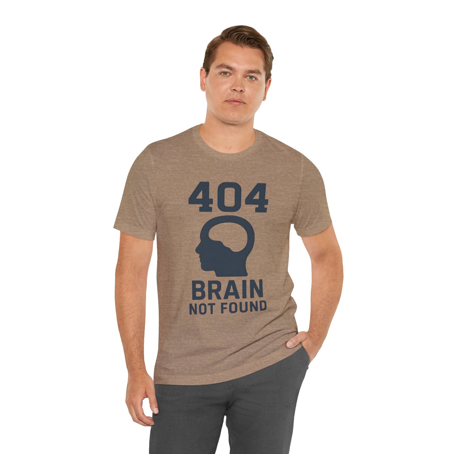 404 Brain Not Found T-Shirt – Techie Humor for Nerds & Geeks