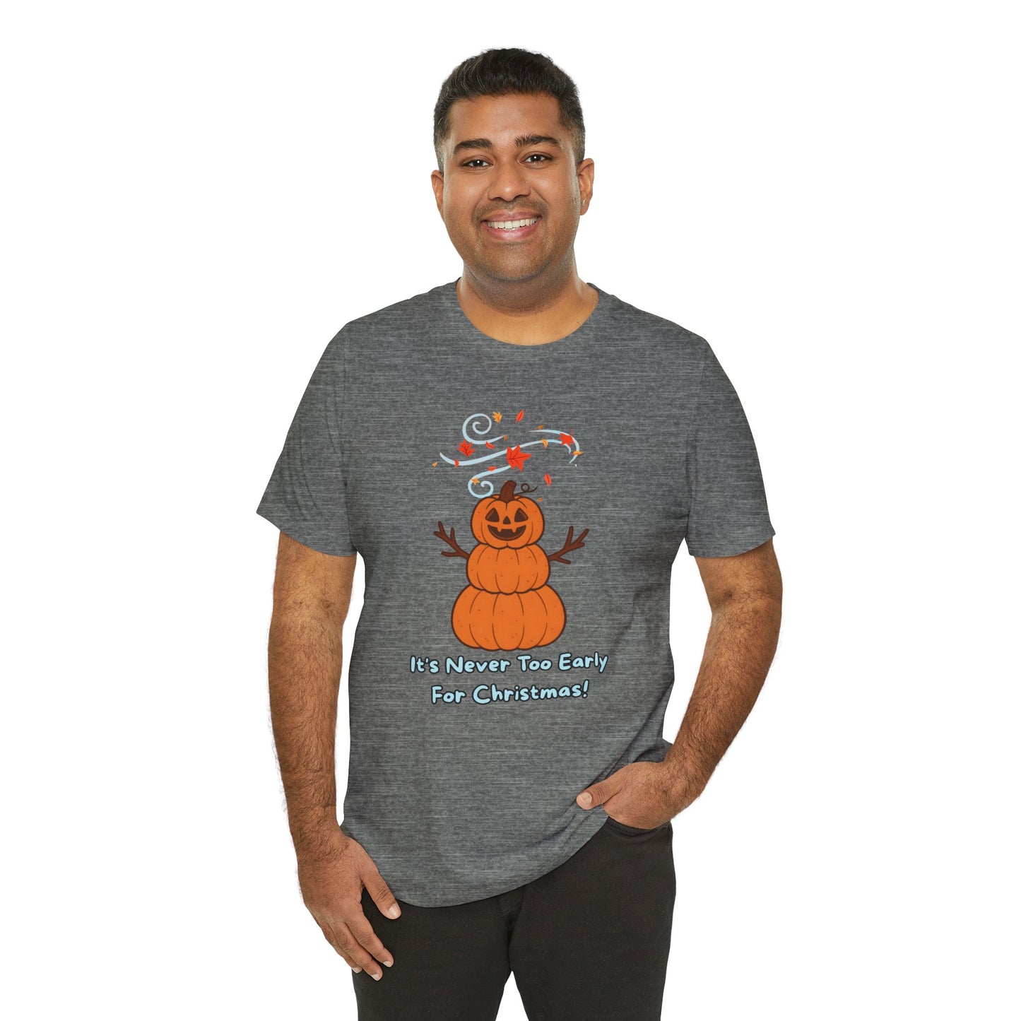 Pumpkin Snowman Shirt – Funny Halloween Christmas Mashup Tee
