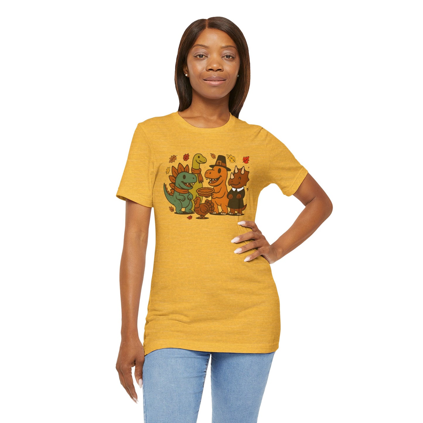 Thanksgiving Dinosaur T-Shirt – Funny Dino Thanksgiving Tee