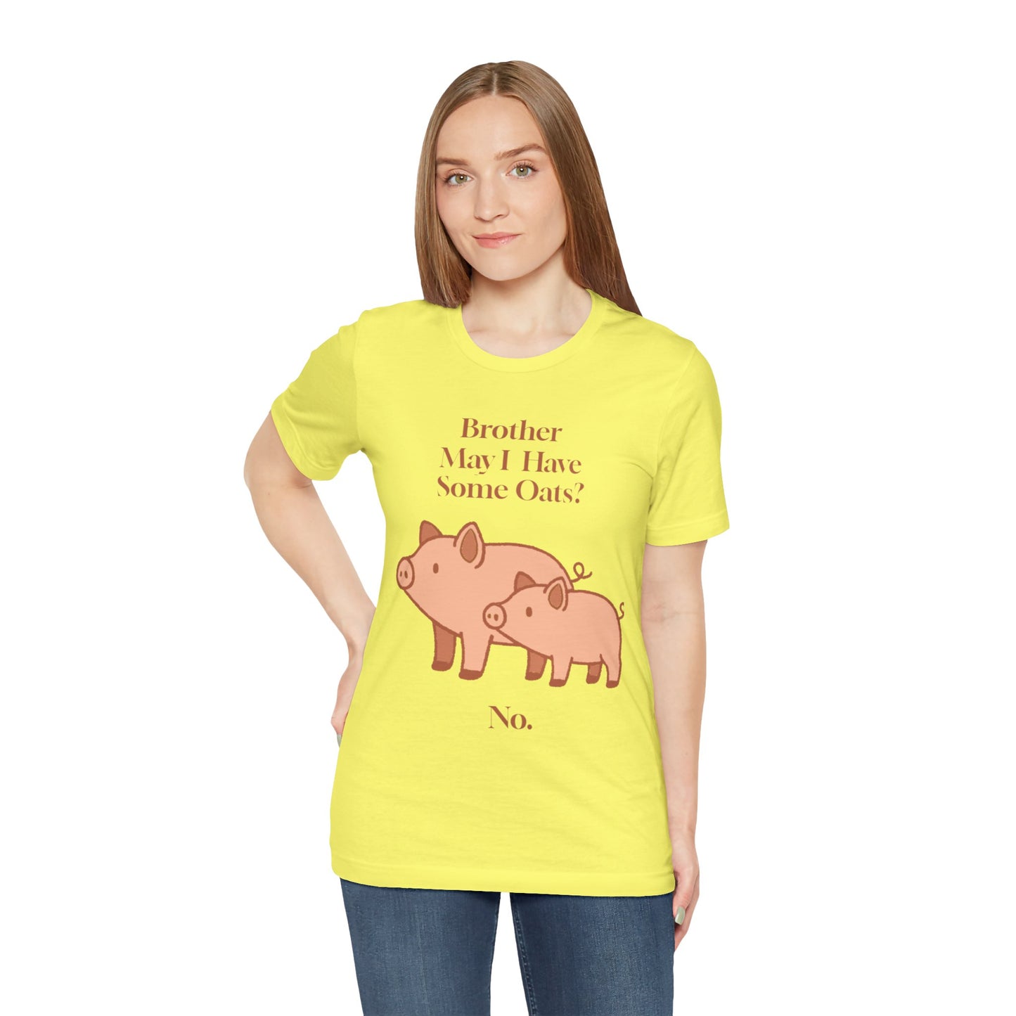 Brother May I Have Some Oats T-Shirt – Funny Viral Pig Meme Tee