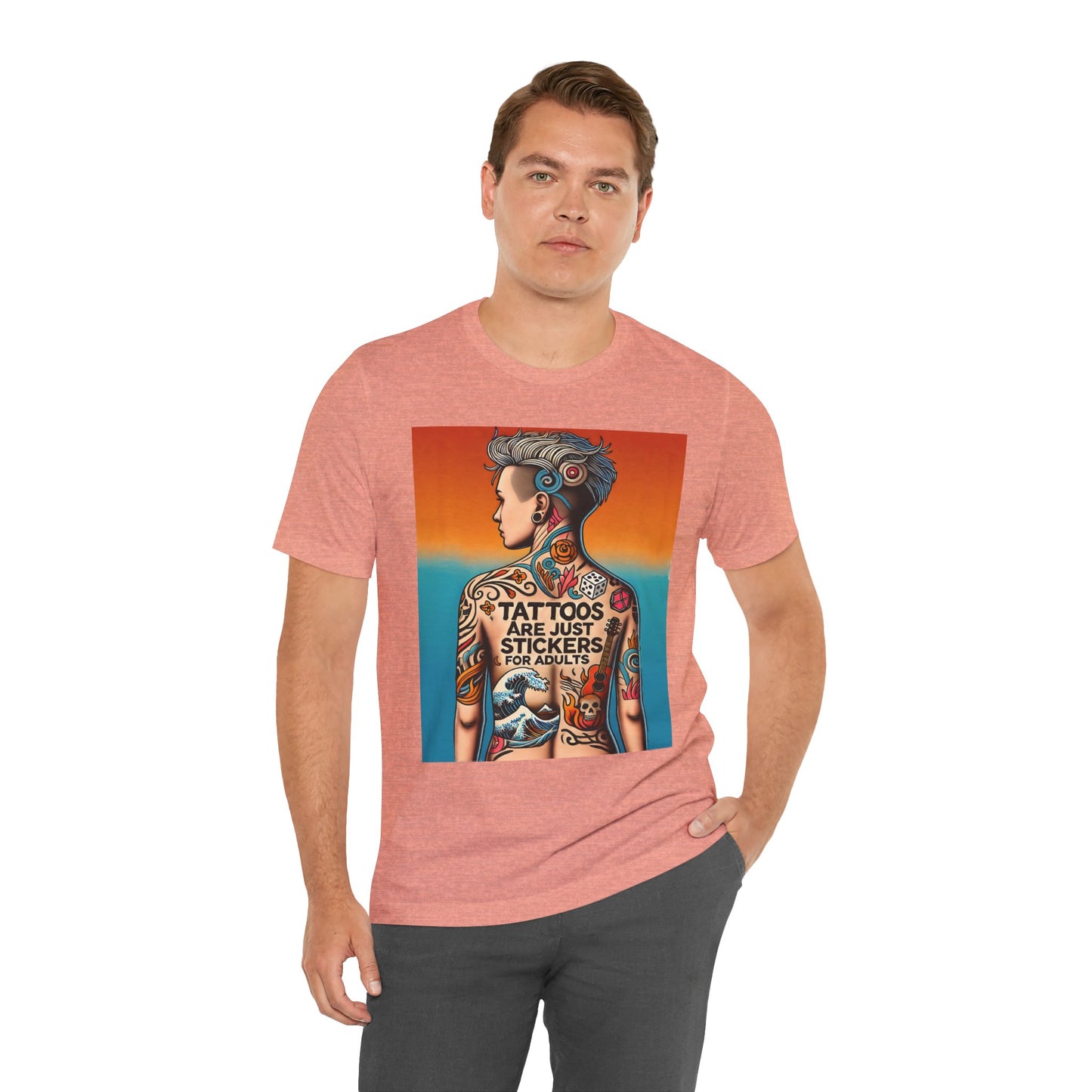 Tattoos Are Just Stickers for Adults T-Shirt – Funny Tattoo Lover Graphic Tee - WhimSpin - https://whimspin.com