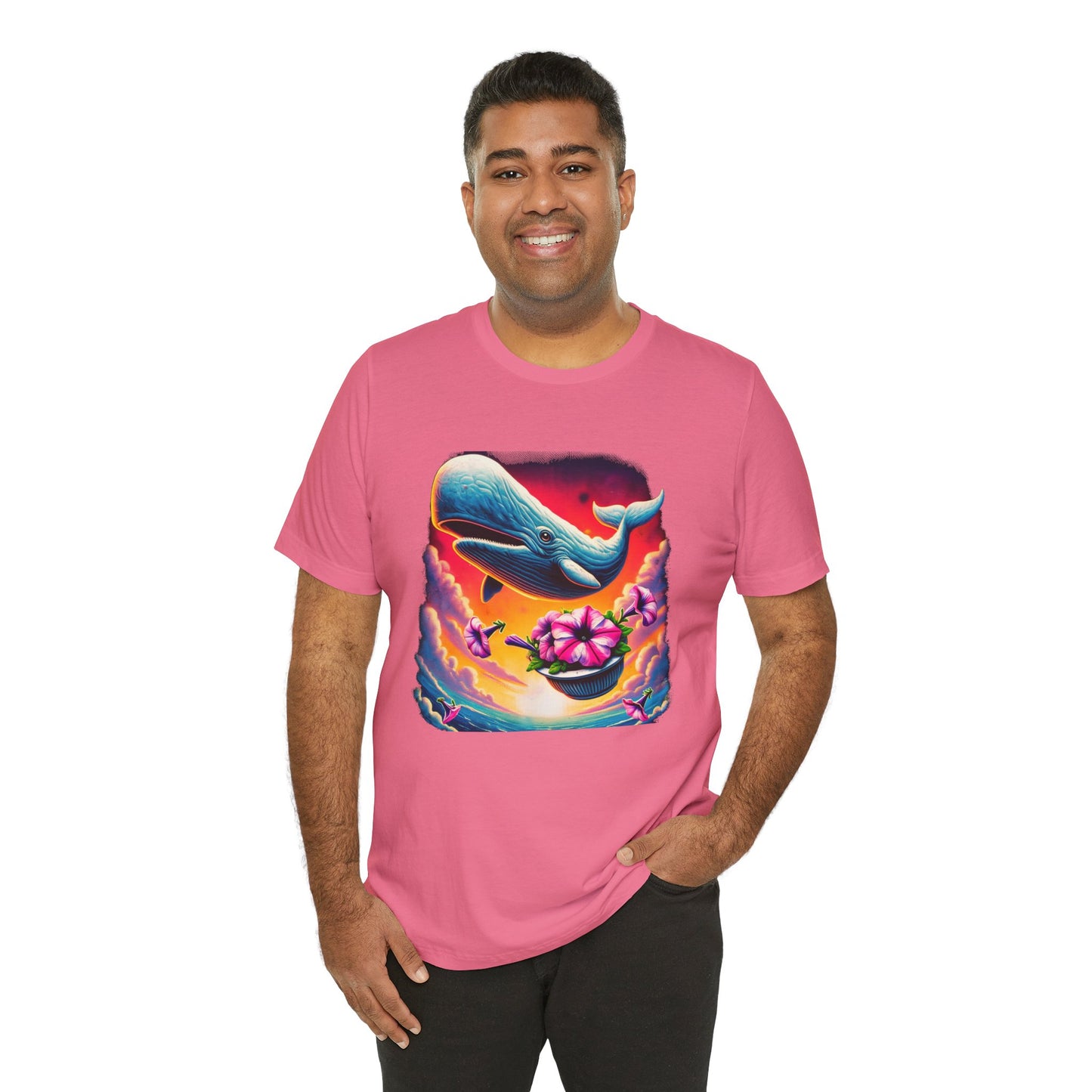 "Oh No, Not Again" Petunias and Whale Funny TShirt – Unisex Tee