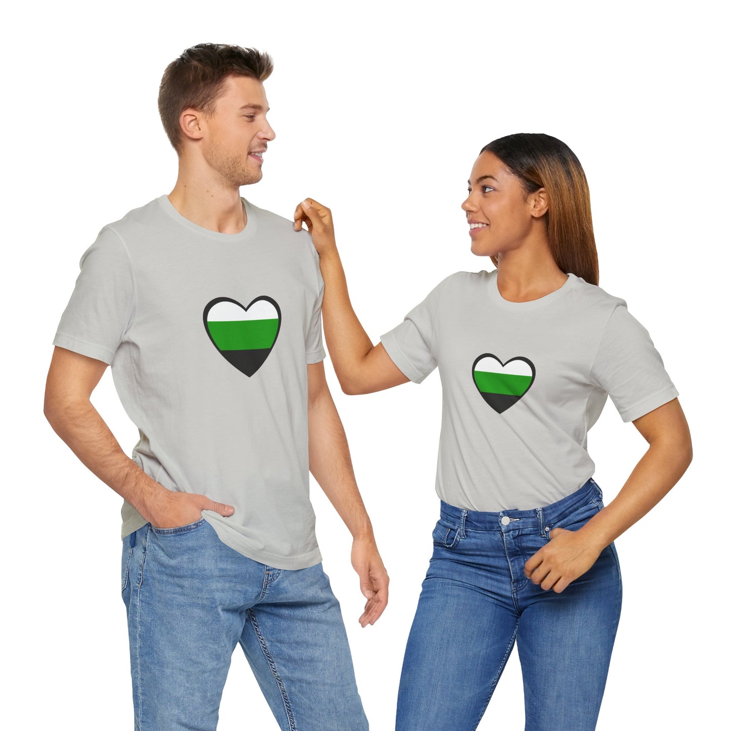 Neutrois Pride Flag Heart T-Shirt – Minimalist Gender Identity Tee