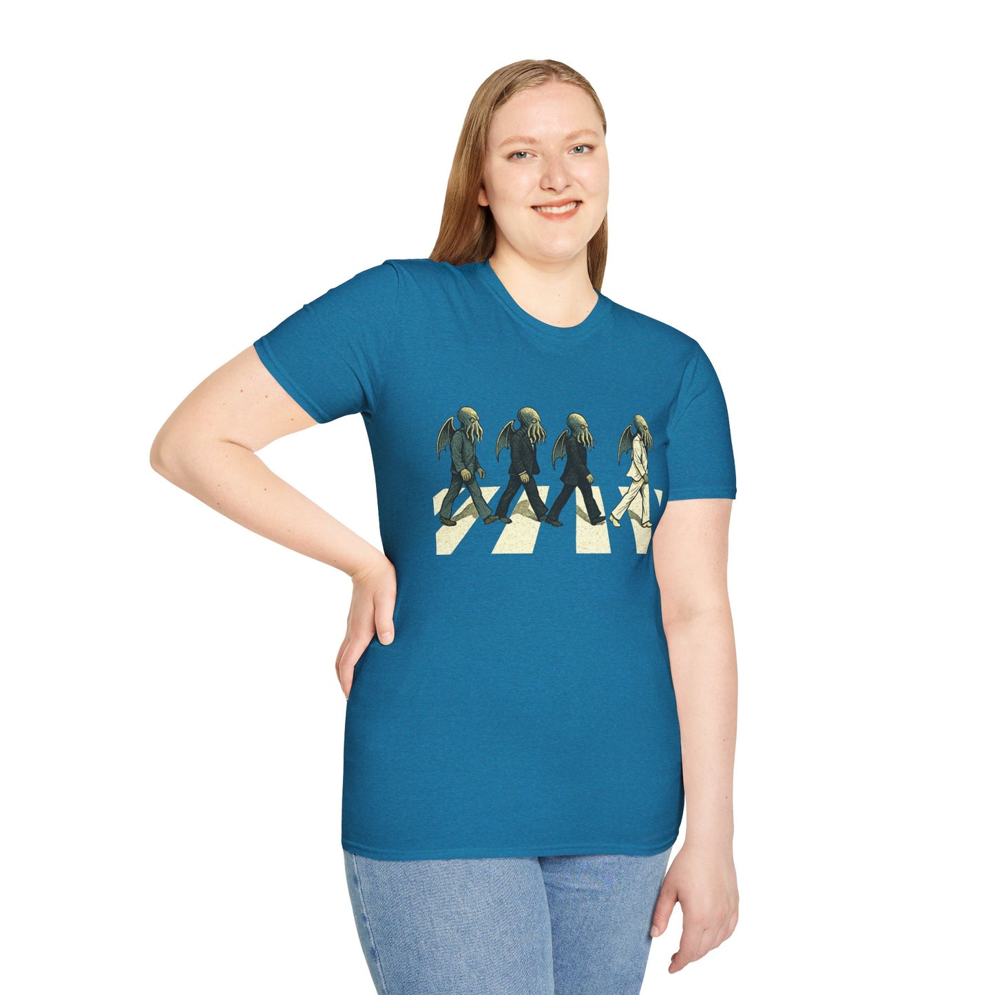 Cthulhu Crossing T-Shirt – Beatles Abbey Road Parody Tee | WhimSpin - WhimSpin - https://whimspin.com