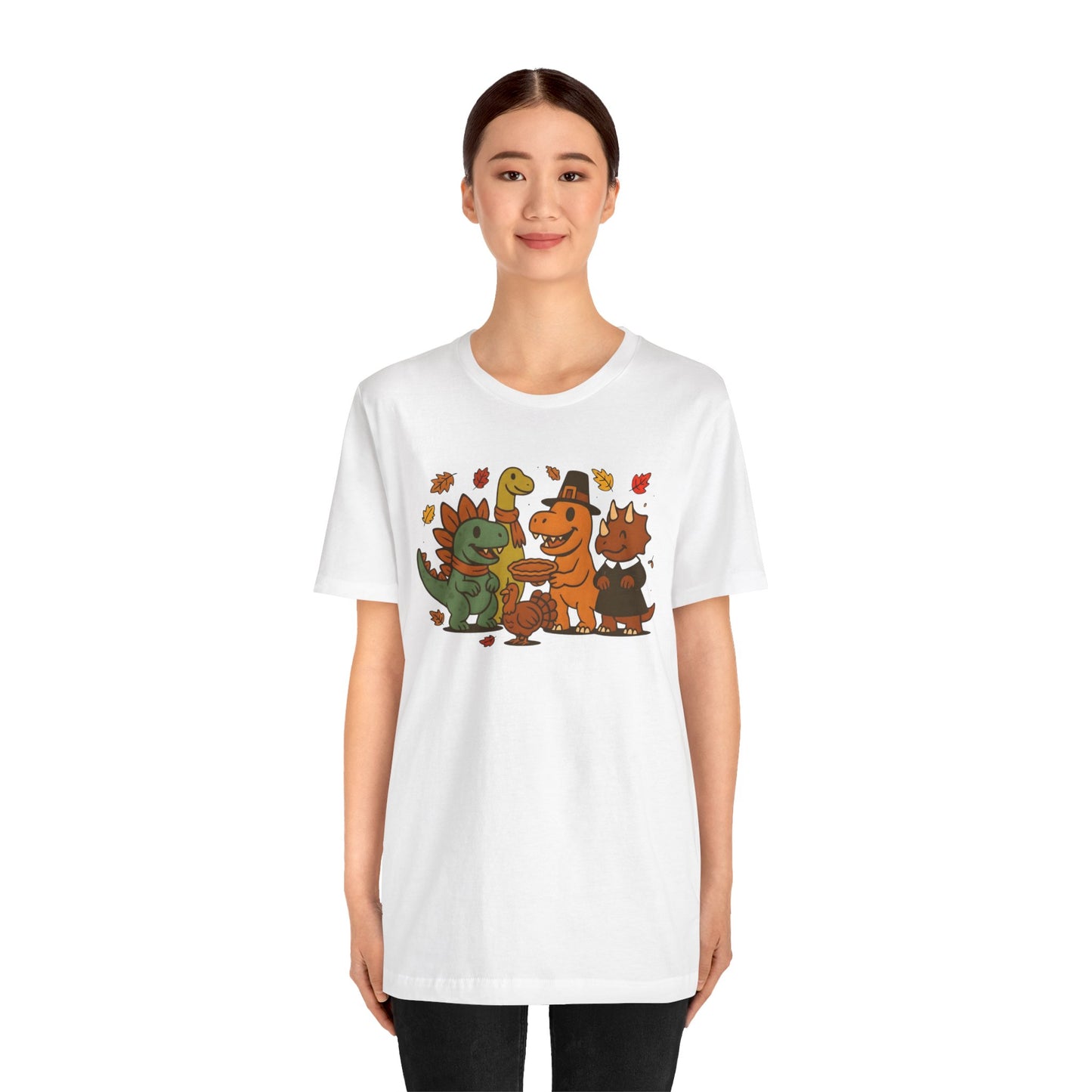 Thanksgiving Dinosaur T-Shirt – Funny Dino Thanksgiving Tee
