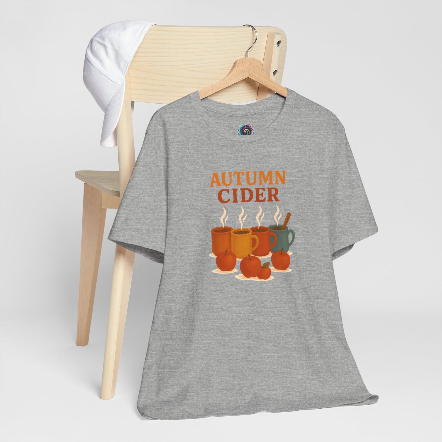 Autumn Cider T-Shirt – Cozy Fall Graphic Tee with Steaming Mugs