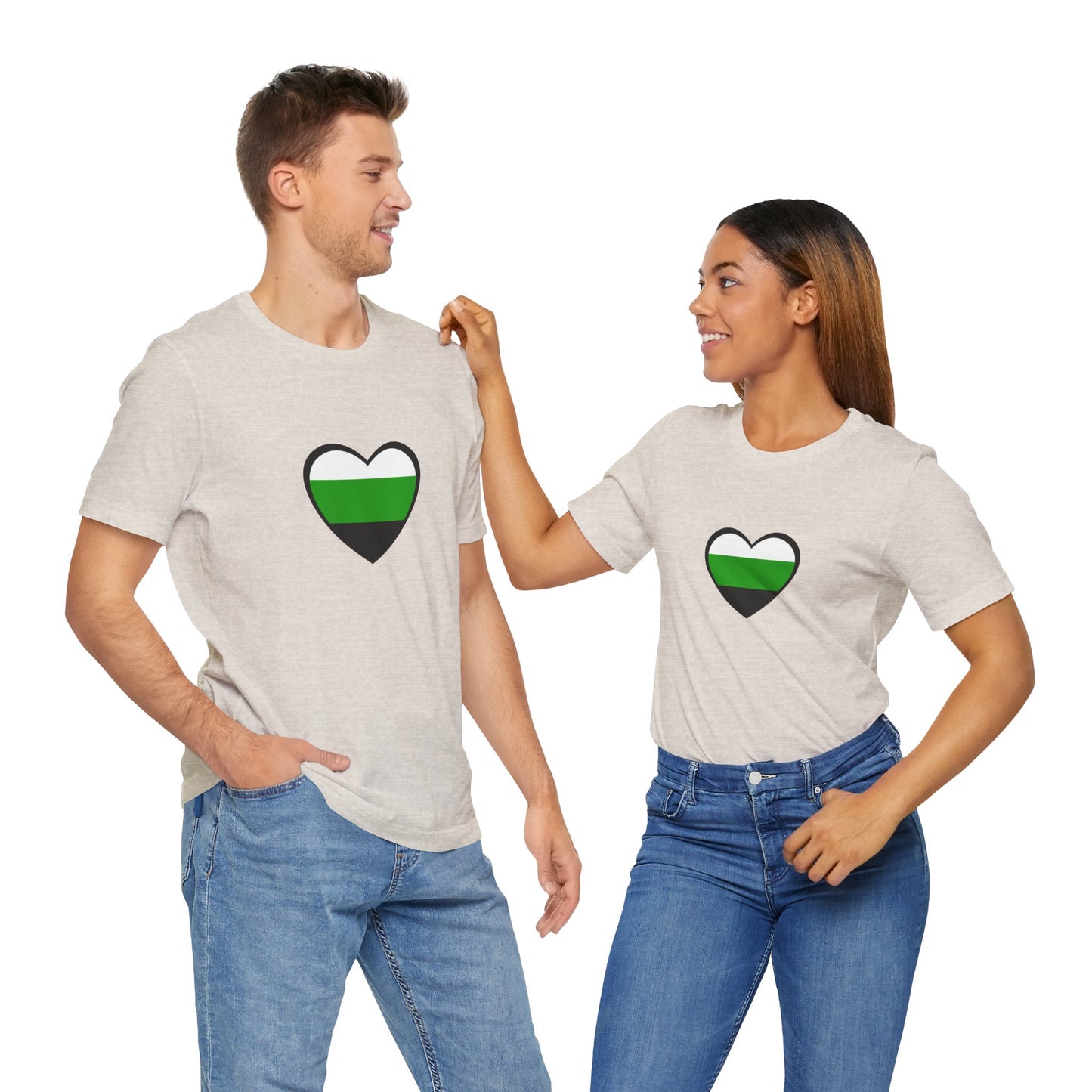 Neutrois Pride Flag Heart T-Shirt – Minimalist Gender Identity Tee