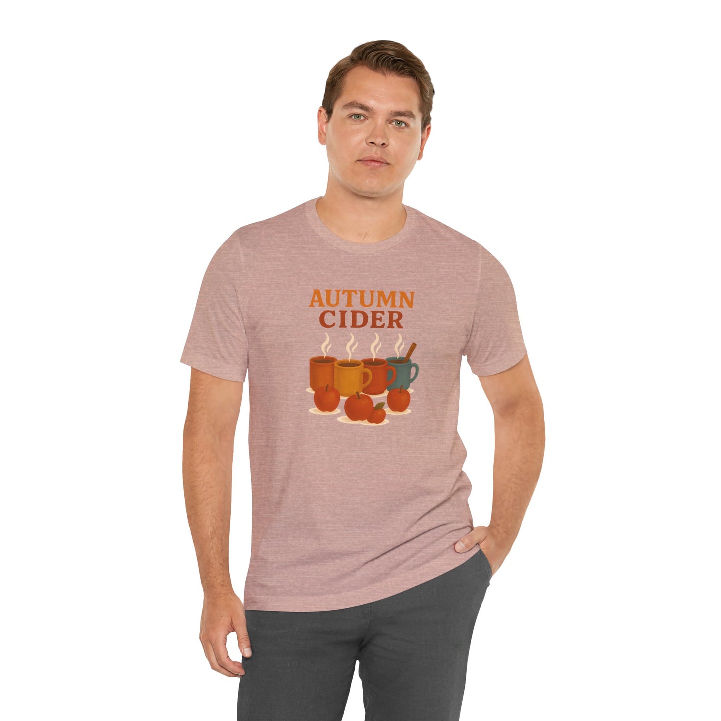 Autumn Cider T-Shirt – Cozy Fall Graphic Tee with Steaming Mugs