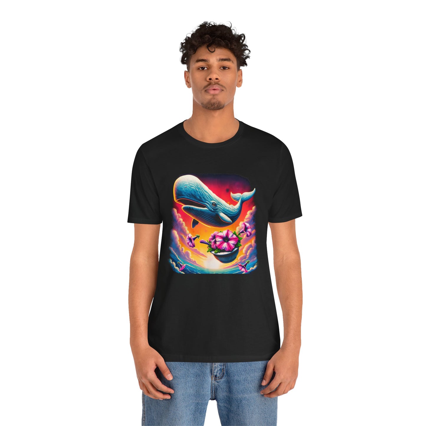 "Oh No, Not Again" Petunias and Whale Funny TShirt – Unisex Tee