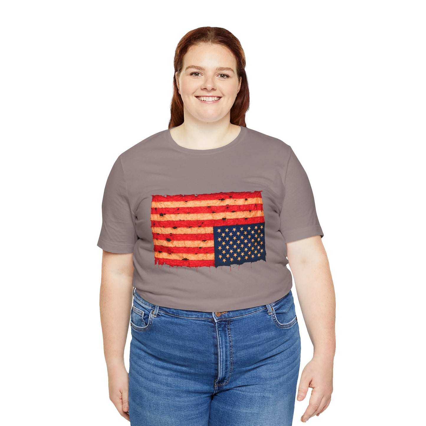Inverted Flag Distress T-Shirt – Symbolic Upside Down Flag Design