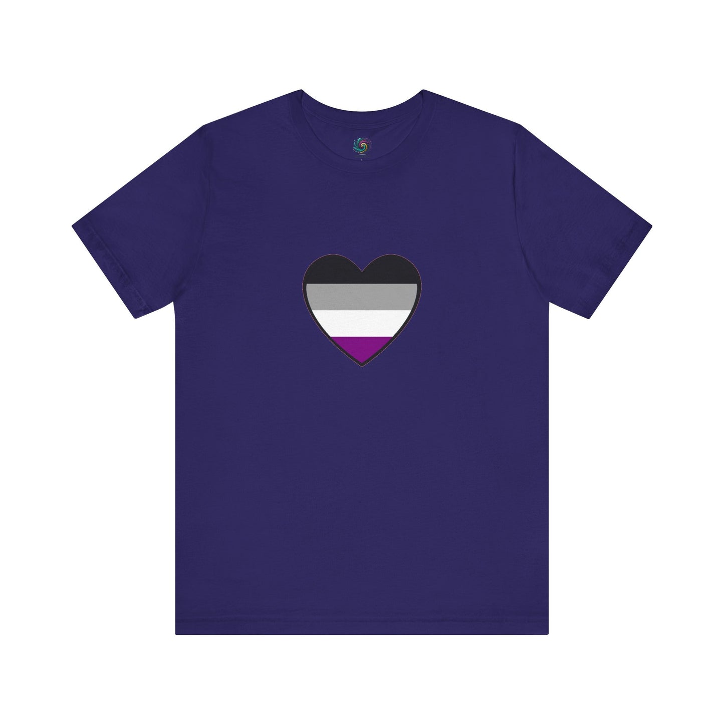 Asexual Pride Flag Heart T-Shirt – Ace Flag LGBTQ+ Graphic Tee - WhimSpin - https://whimspin.com