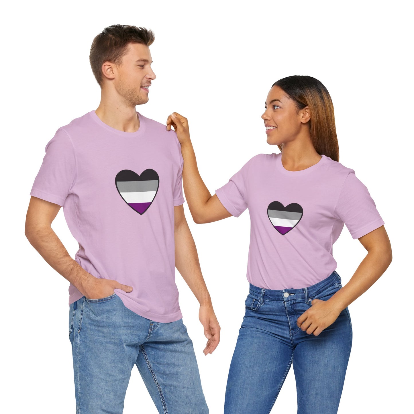 Asexual Pride Flag Heart T-Shirt – Ace Flag LGBTQ+ Graphic Tee - WhimSpin - https://whimspin.com