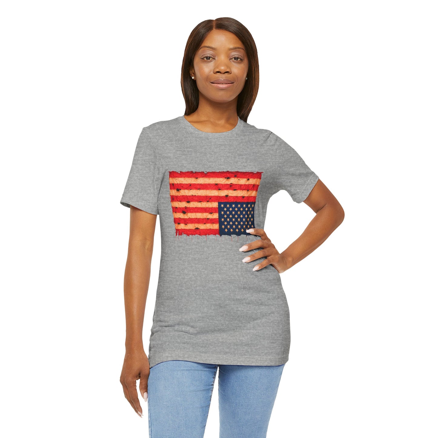 Inverted Flag Distress T-Shirt – Symbolic Upside Down Flag Design