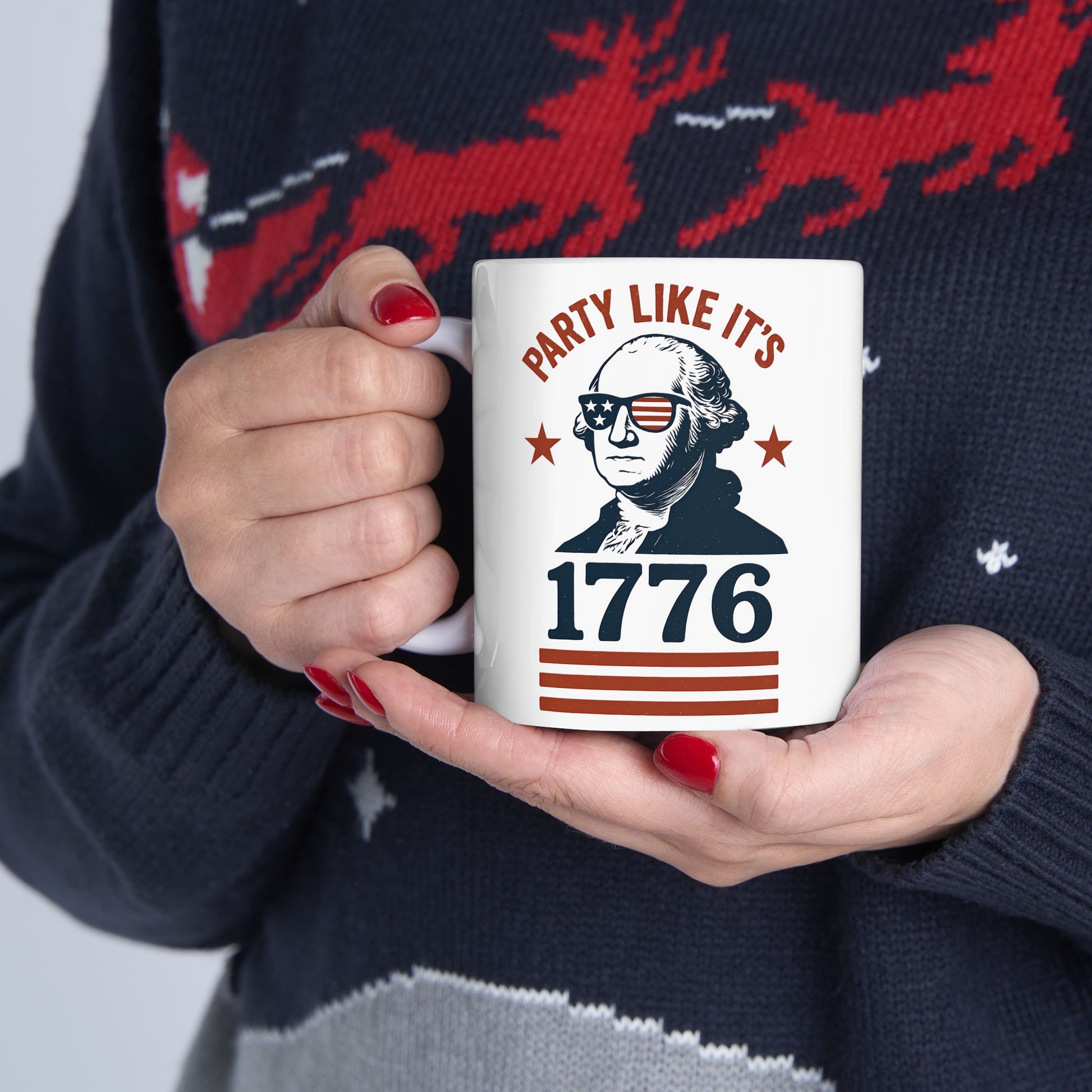 Founding Father Fun Mug – Patriotic Coffee Cup with Retro Vibes 11oz & 15oz - WhimSpin - https://whimspin.com