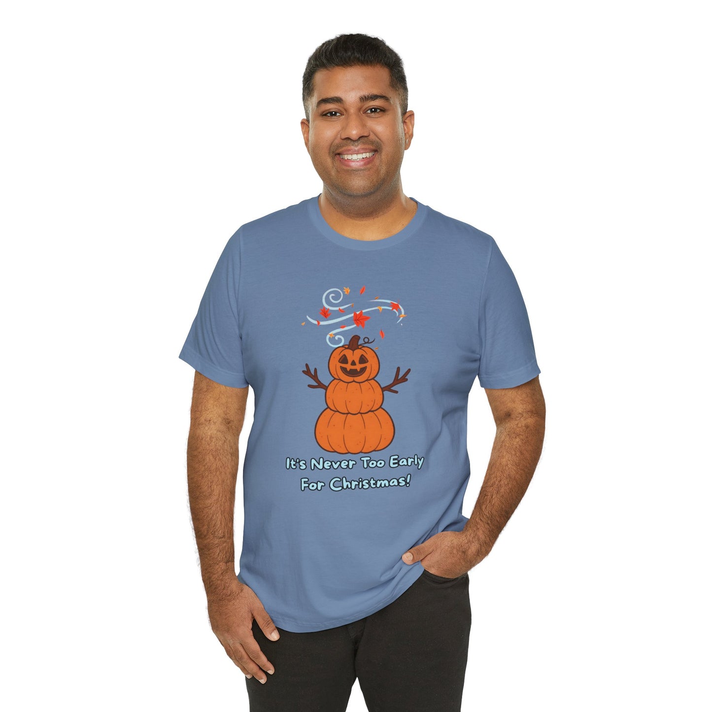Pumpkin Snowman Shirt – Funny Halloween Christmas Mashup Tee