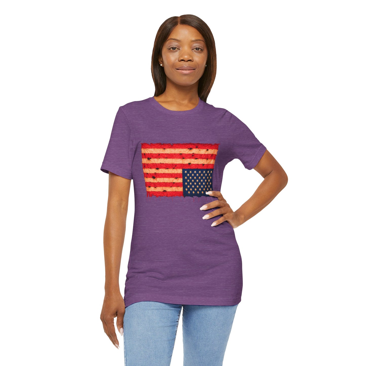 Inverted Flag Distress T-Shirt – Symbolic Upside Down Flag Design
