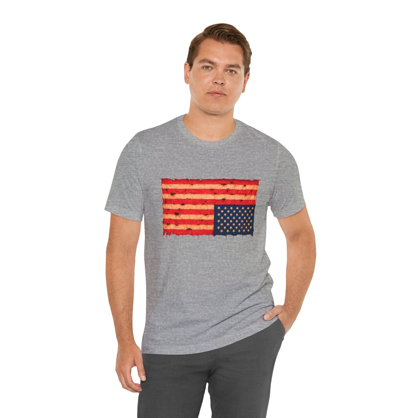 Inverted Flag Distress T-Shirt – Symbolic Upside Down Flag Design