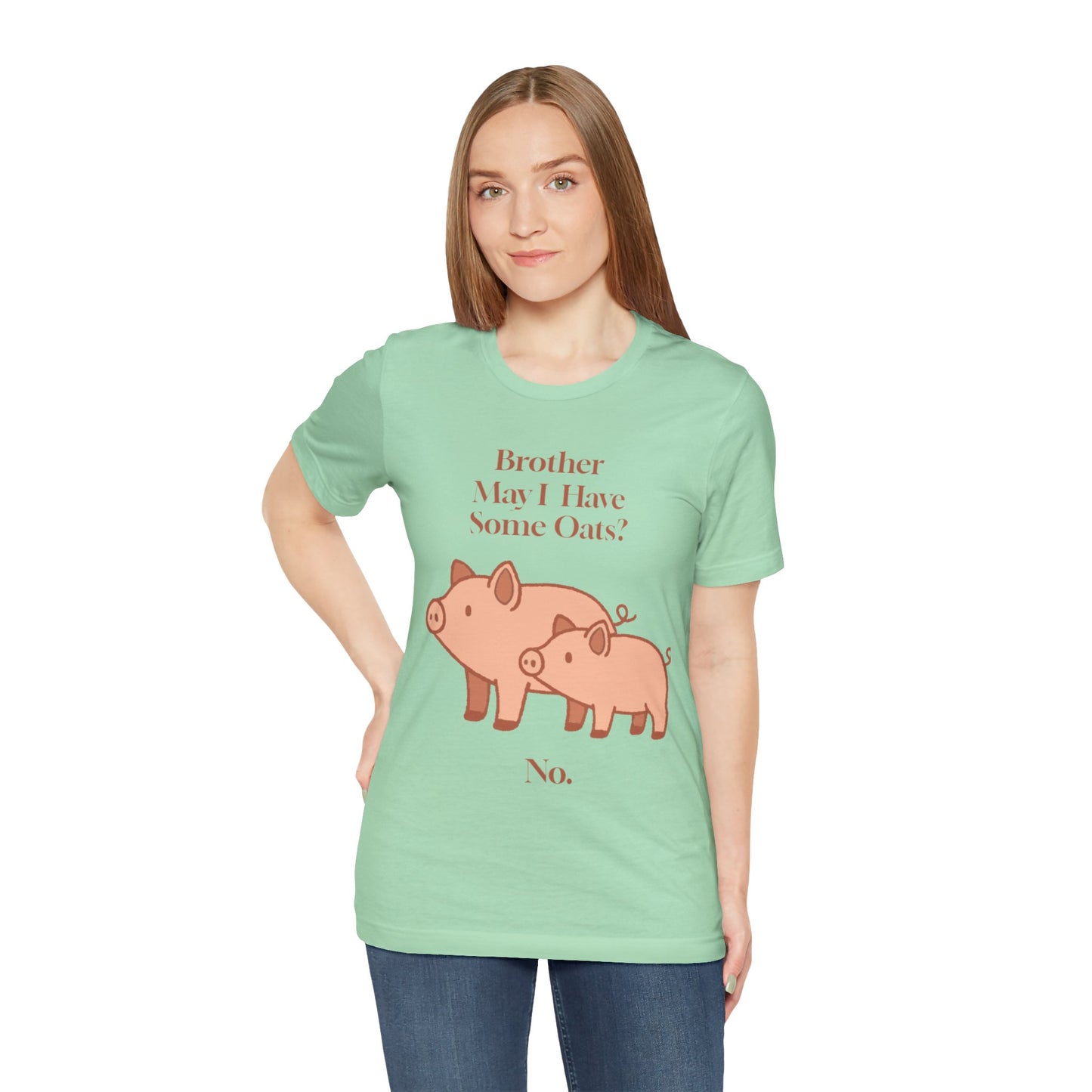 Brother May I Have Some Oats T-Shirt – Funny Viral Pig Meme Tee