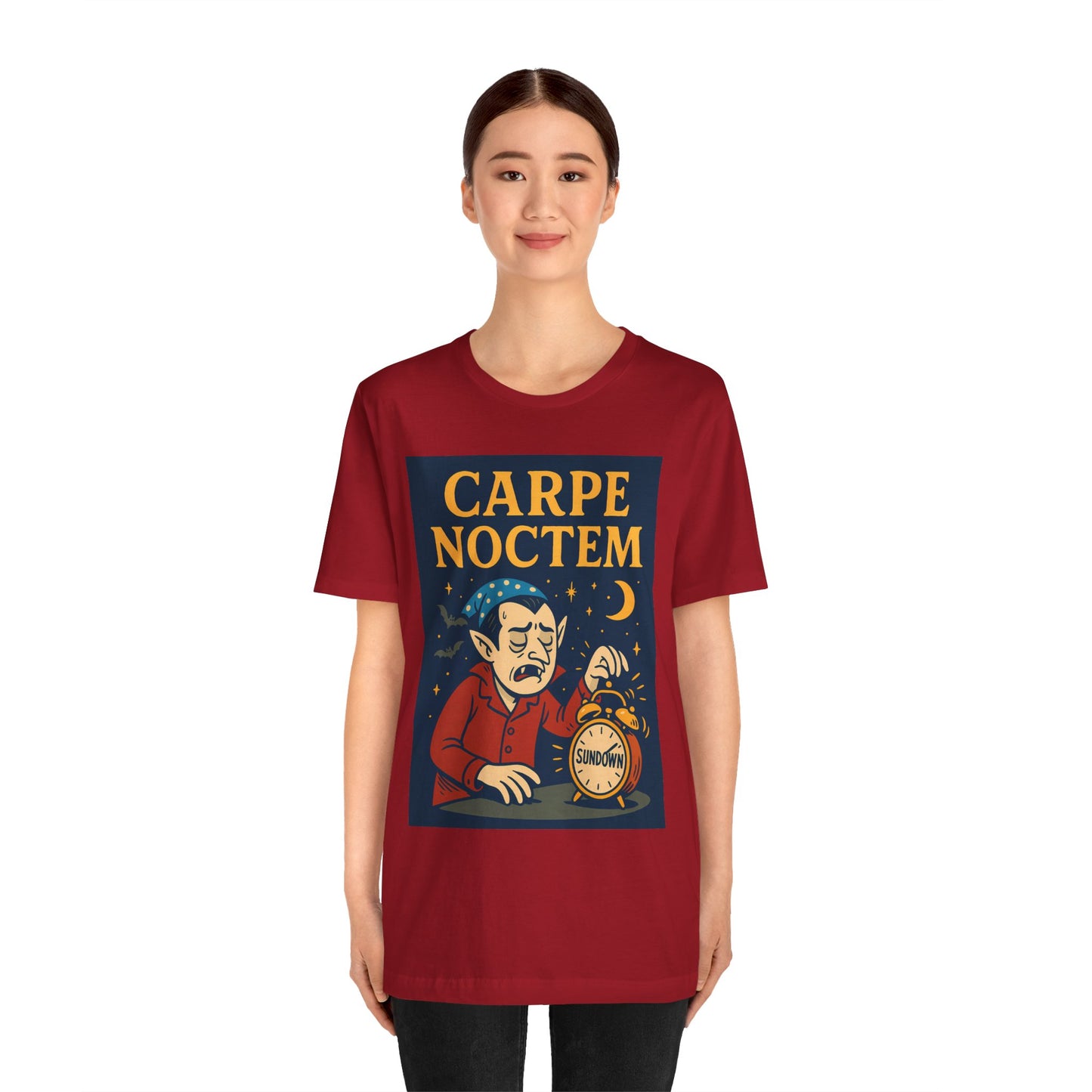 Carpe Noctem Vampire T-Shirt – Funny Halloween Tee for Night Owls