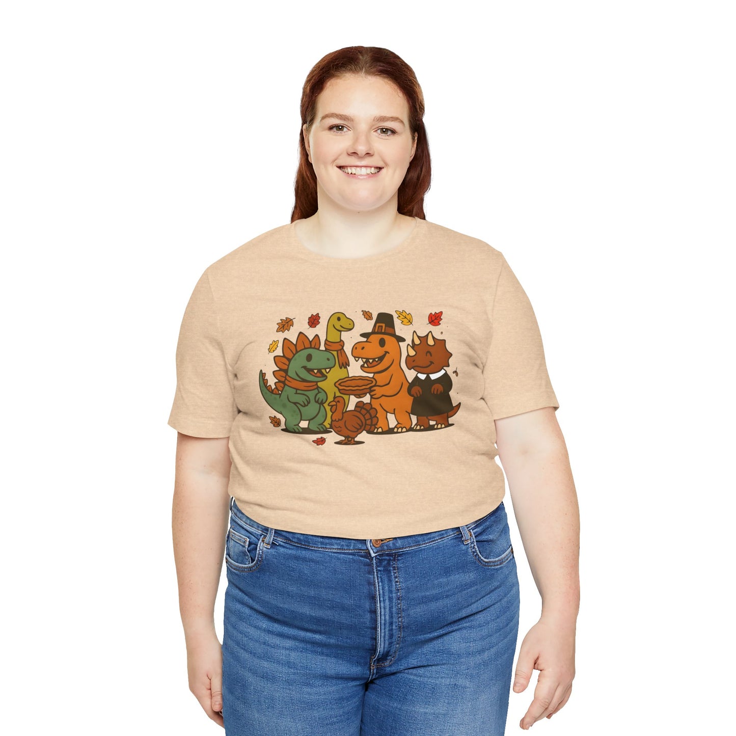 Thanksgiving Dinosaur T-Shirt – Funny Dino Thanksgiving Tee