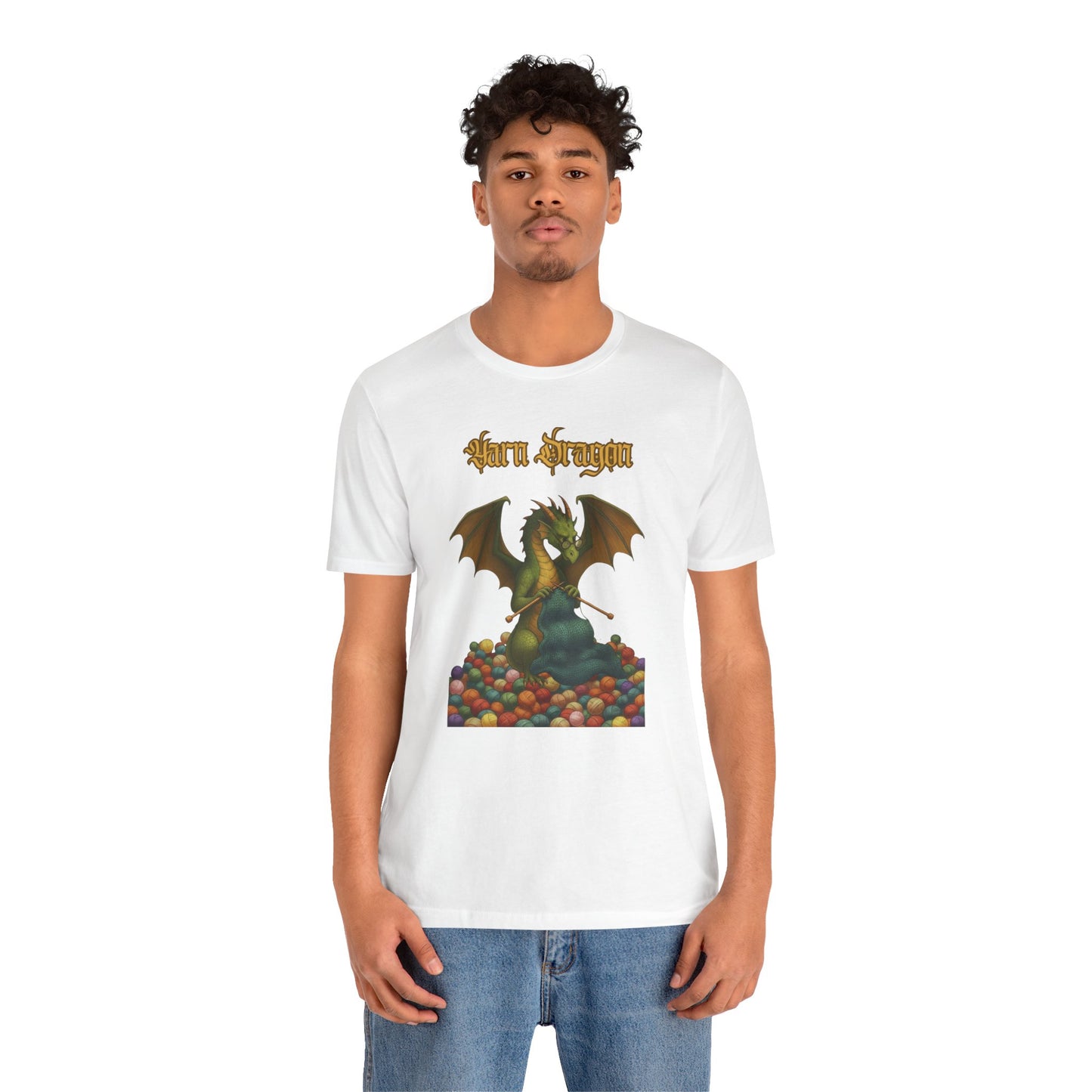 Yarn Dragon T-Shirt – Funny Knitting Dragon Shirt for Yarn Lovers