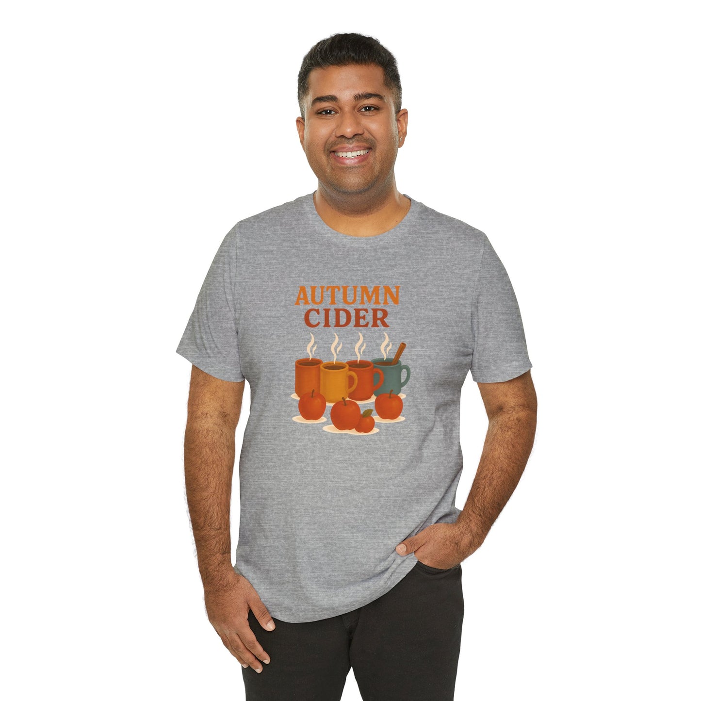 Autumn Cider T-Shirt – Cozy Fall Graphic Tee with Steaming Mugs