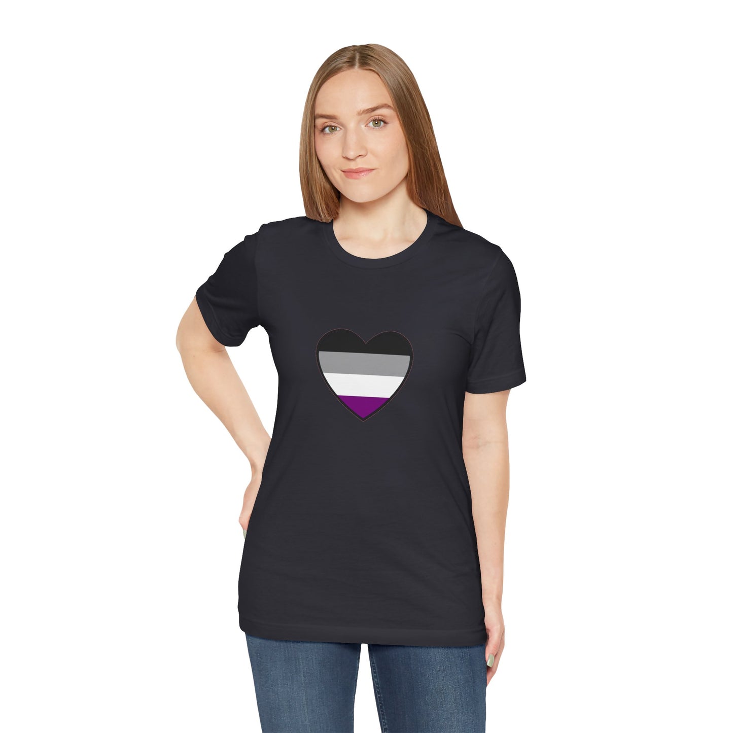 Asexual Pride Flag Heart T-Shirt – Ace Flag LGBTQ+ Graphic Tee - WhimSpin - https://whimspin.com