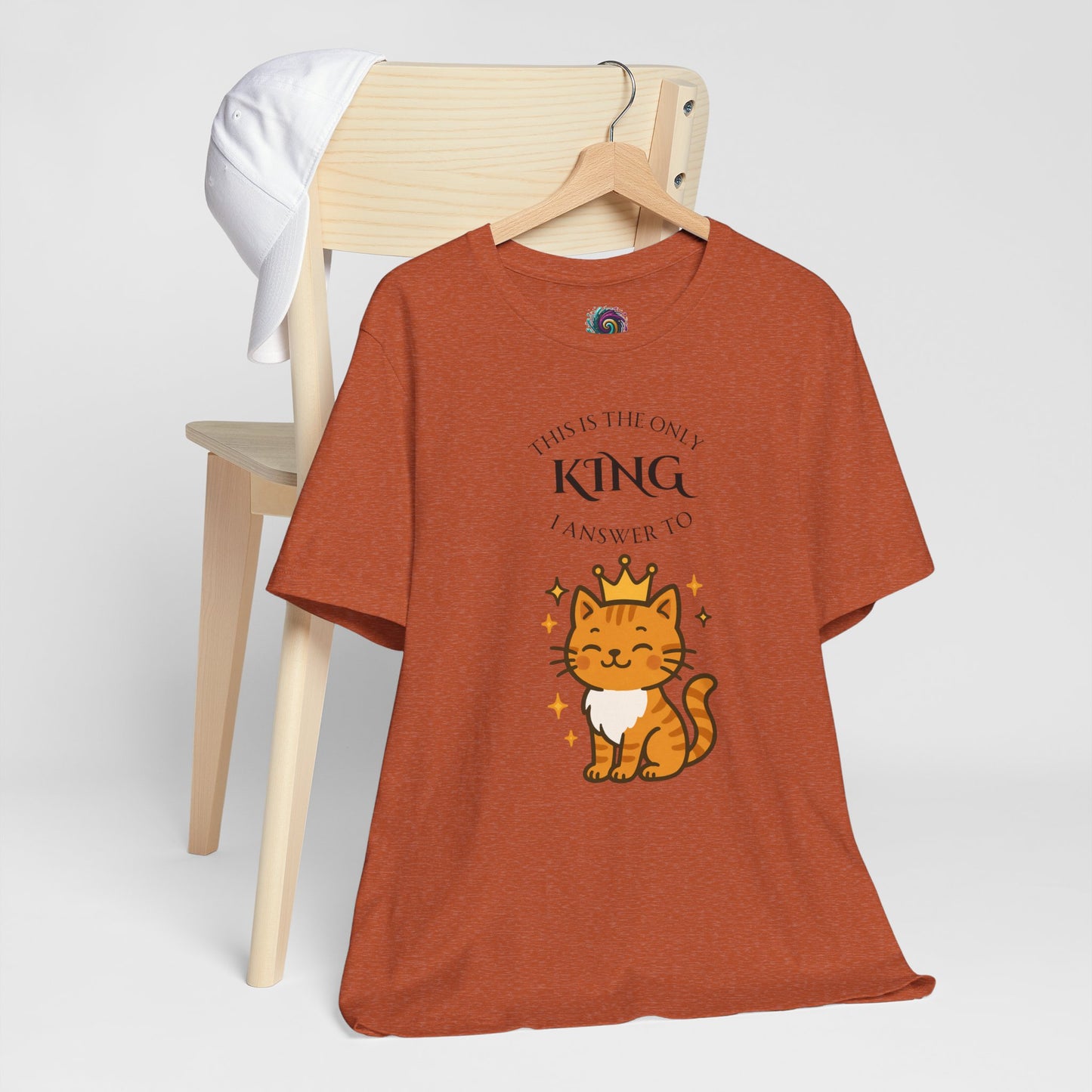 "The Only King I Answer To" T-Shirt – Cute Cat Lady Tee - WhimSpin - https://whimspin.com