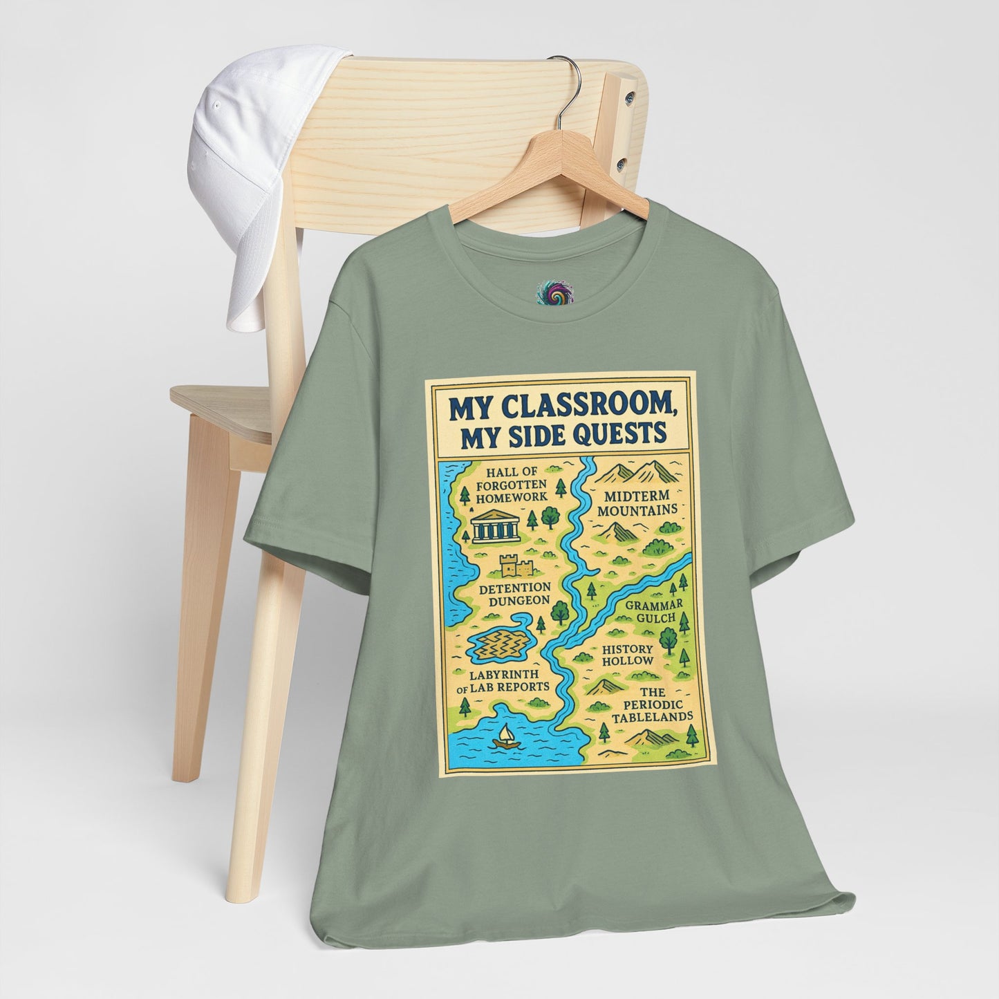 My Classroom, My Side Quests T-Shirt – RPG Map Tee for Teachers