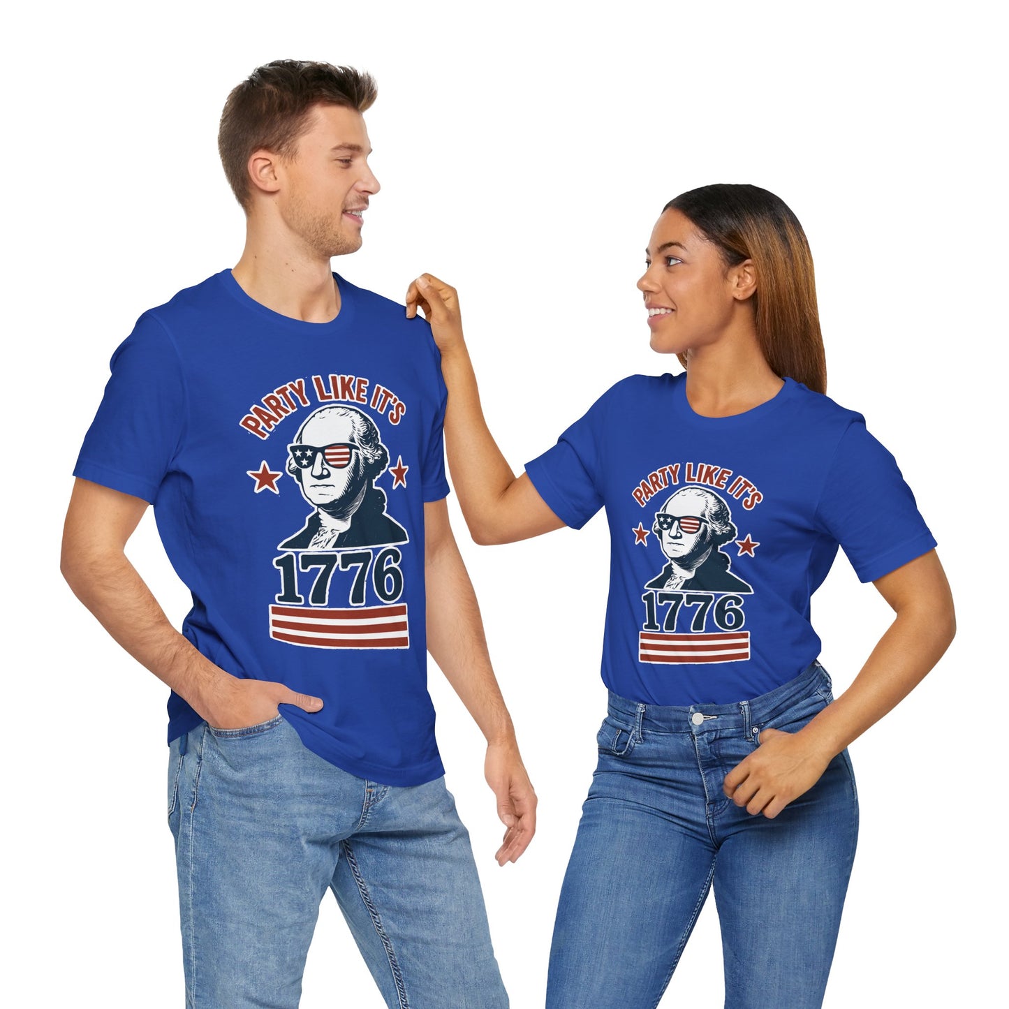 Party Like It's 1776 T-Shirt – Funny 4th of July Tee with George Washington Graphic - WhimSpin - https://whimspin.com