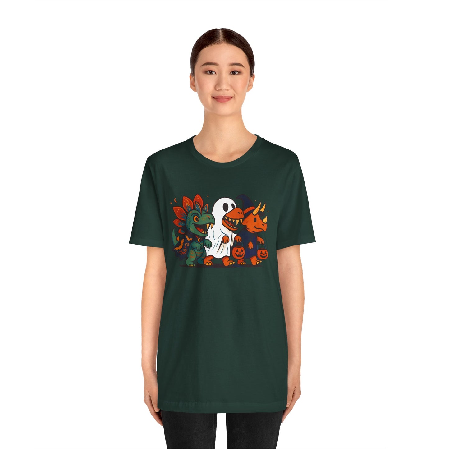 Halloween Dino Squad T-Shirt – Funny Trick-or-Treat Dinosaur Tee