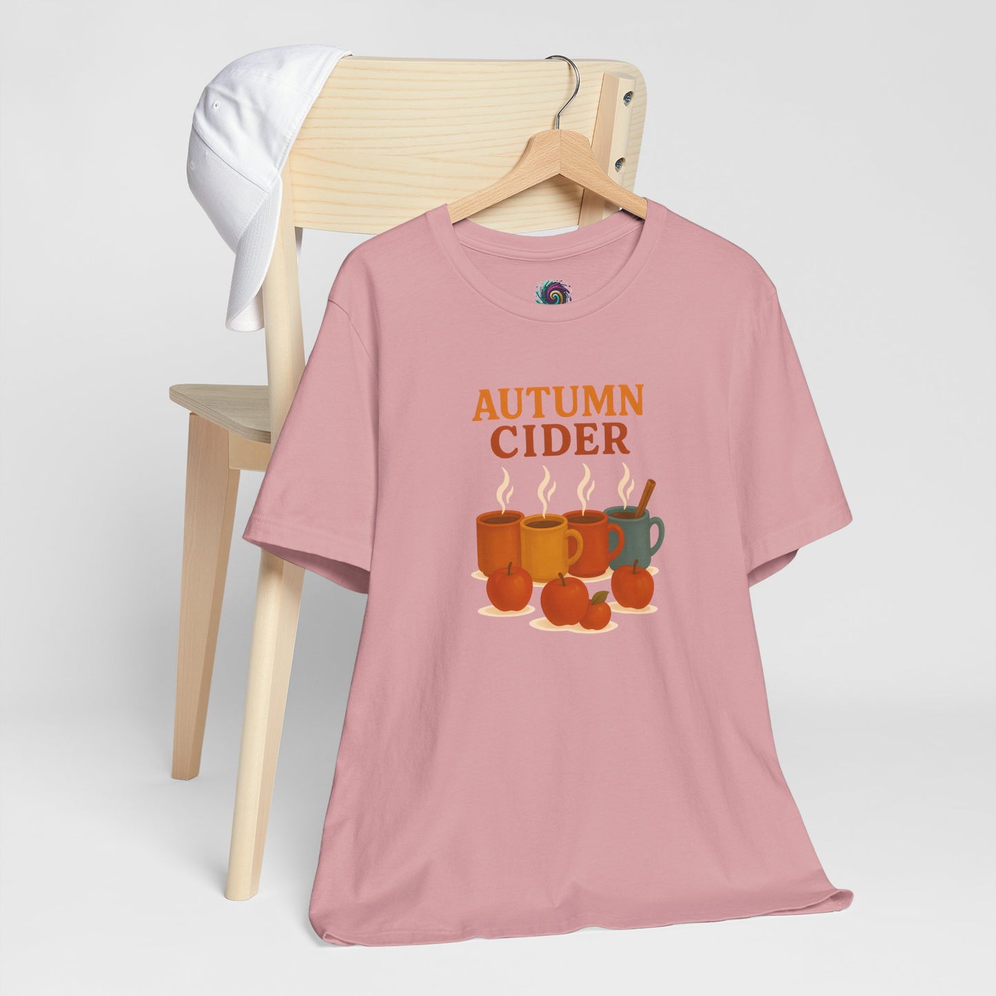 Autumn Cider T-Shirt – Cozy Fall Graphic Tee with Steaming Mugs