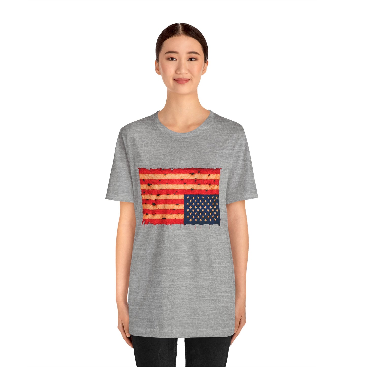 Inverted Flag Distress T-Shirt – Symbolic Upside Down Flag Design