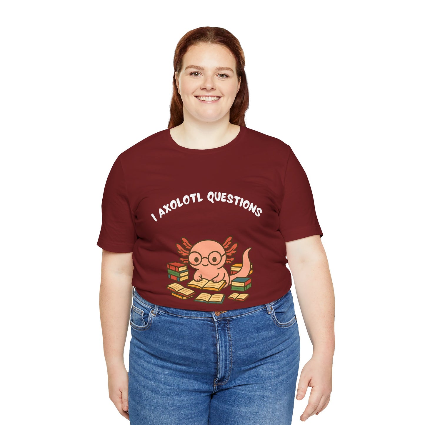 I Axolotl Questions T-Shirt – Funny Curious Axolotl Tee for Book Lovers