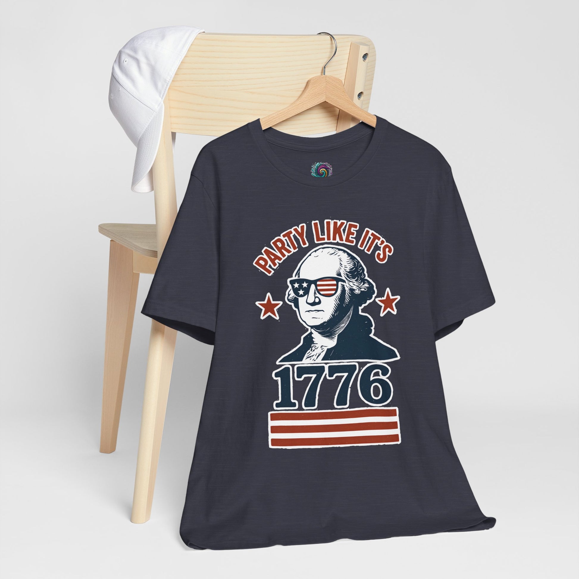 Party Like It's 1776 T-Shirt – Funny 4th of July Tee with George Washington Graphic - WhimSpin - https://whimspin.com