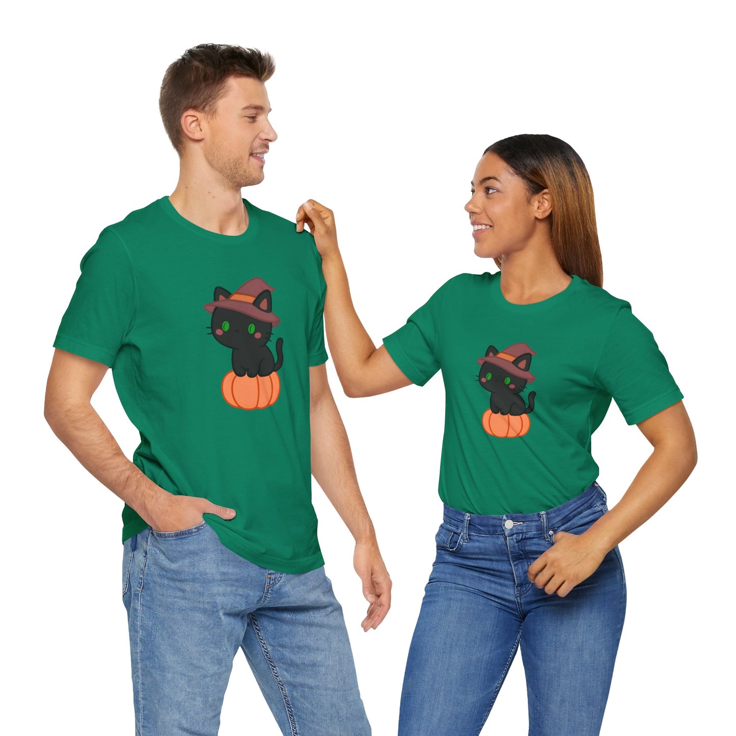 Halloween Cat Shirt – Cute Cat on a Pumpkin Graphic Tee