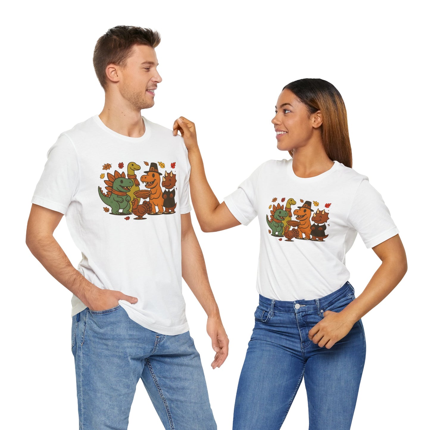 Thanksgiving Dinosaur T-Shirt – Funny Dino Thanksgiving Tee