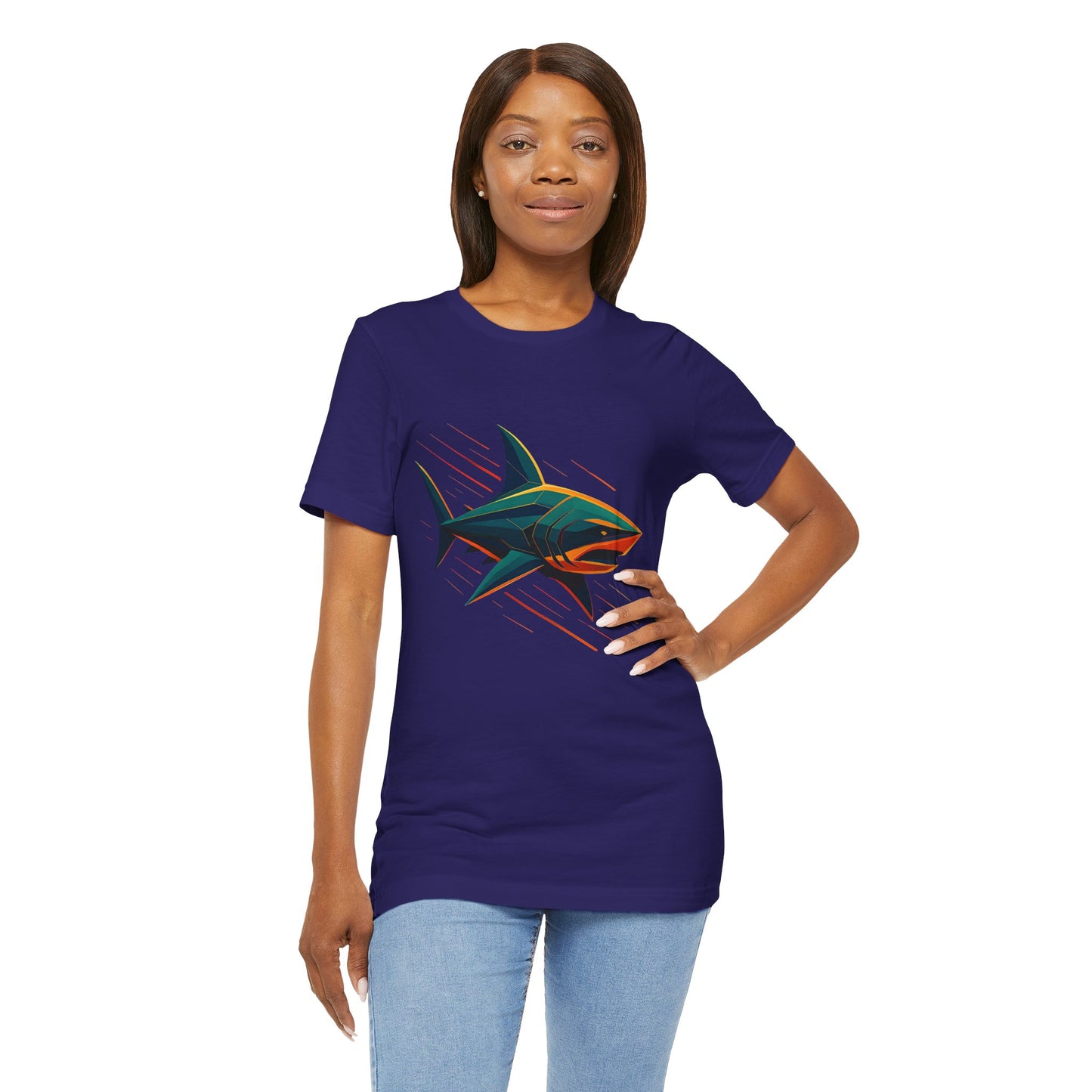 Electric Apex Shark T-Shirt – Bold Ocean Graphic Tee - WhimSpin - https://whimspin.com