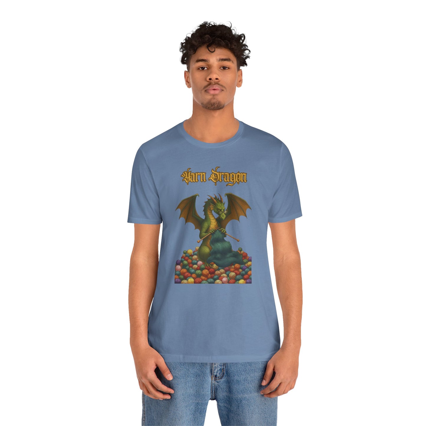 Yarn Dragon T-Shirt – Funny Knitting Dragon Shirt for Yarn Lovers