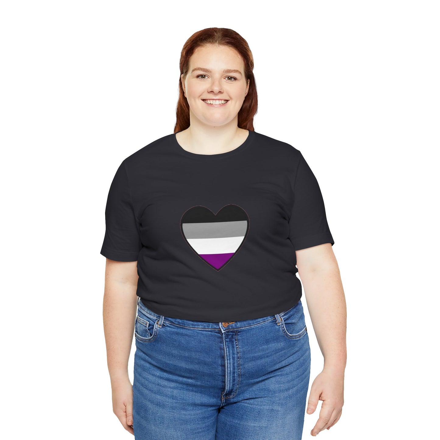 Asexual Pride Flag Heart T-Shirt – Ace Flag LGBTQ+ Graphic Tee - WhimSpin - https://whimspin.com