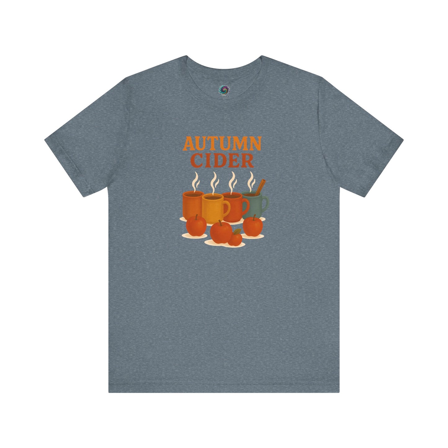 Autumn Cider T-Shirt – Cozy Fall Graphic Tee with Steaming Mugs
